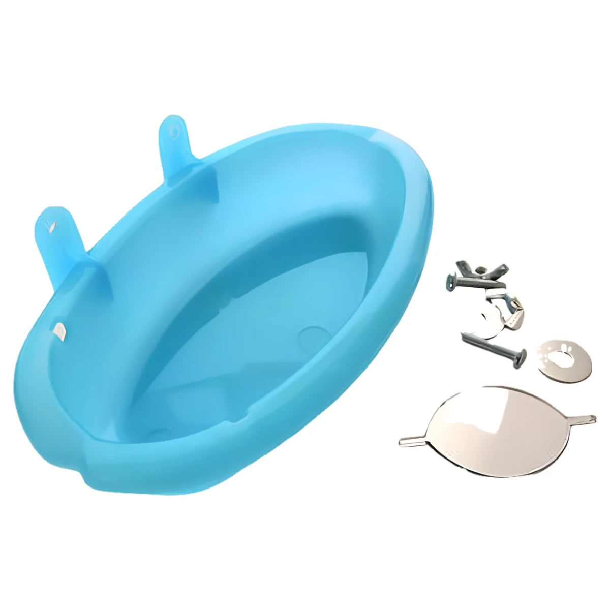 Bird Bath Tub Bowl Basin Hanging Birdbath Toy Pet Parrot Budgie Parakeet Cockatiel Cage Water Shower Food Feeder with Mirror Pet Supplies for Lovely Birds